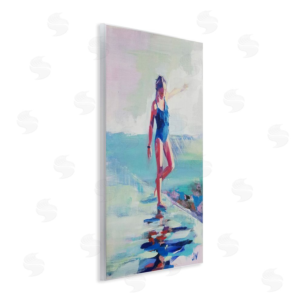 Jenny Westenhofer Girl on Beach Abstraction Wall Plaque Art Print