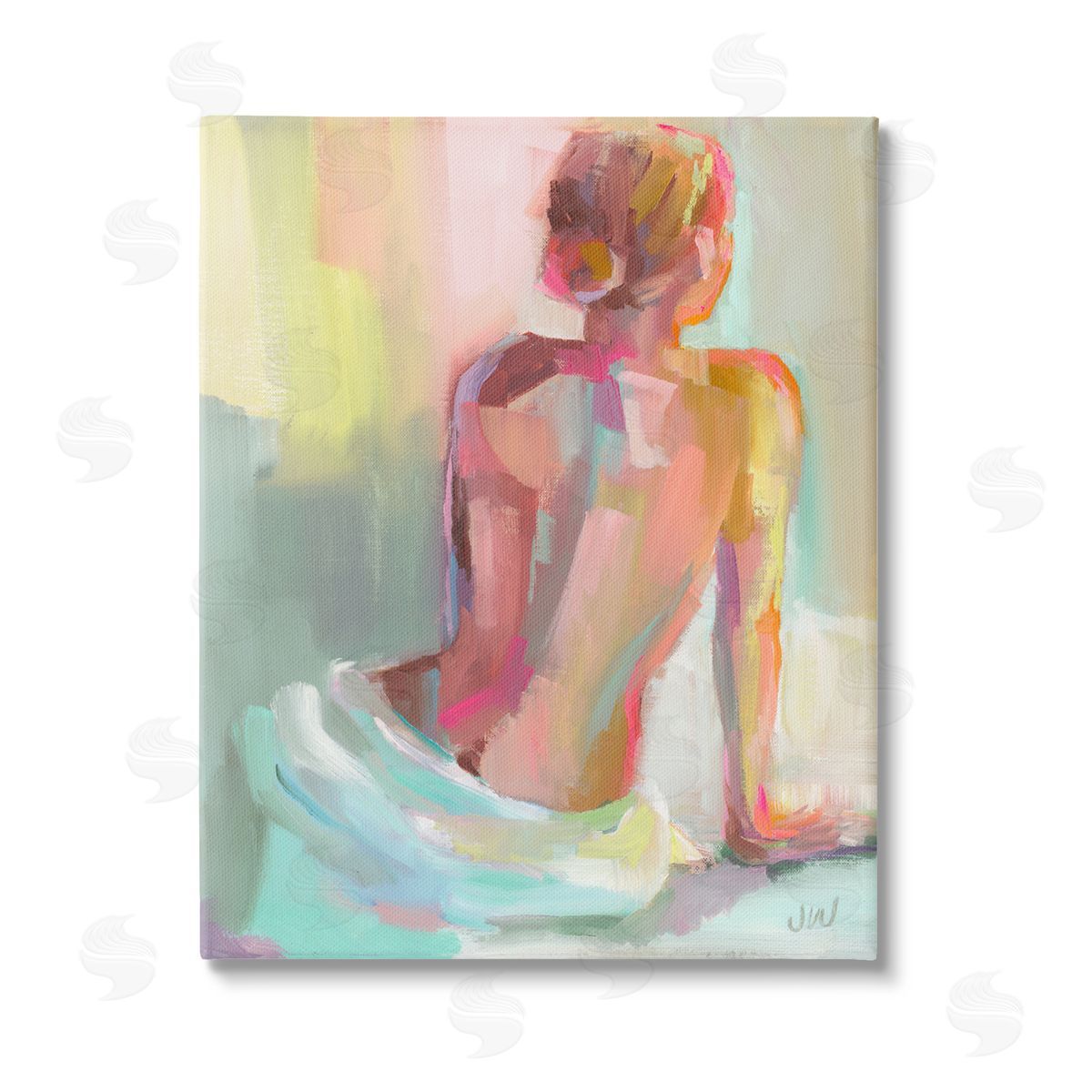 Jenny Westenhofer Abstract Female Figure Study Stretched Canvas Wall Art Print