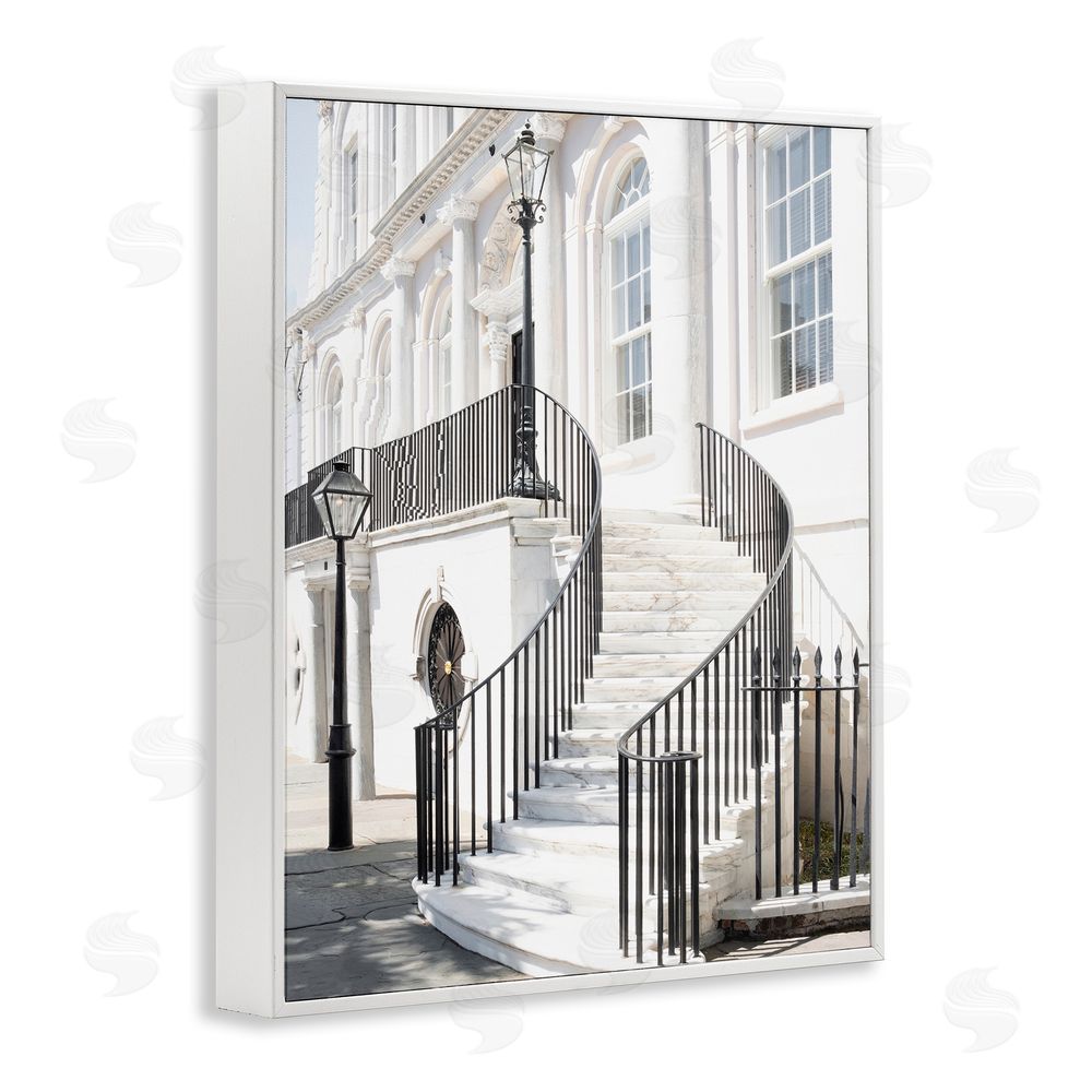 Ramona Murdock White Staircase Architecture White Framed Giclee Wall Art Print