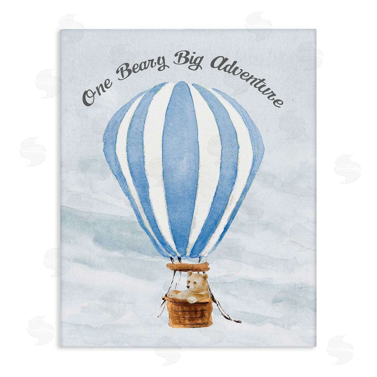 Lanie Loreth Beary Big Adventure Balloon Stretched Canvas Wall Art Print