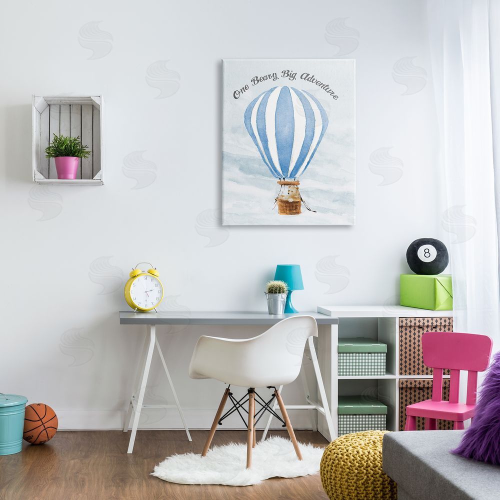 Lanie Loreth Beary Big Adventure Balloon Canvas Wall Art Print in Room