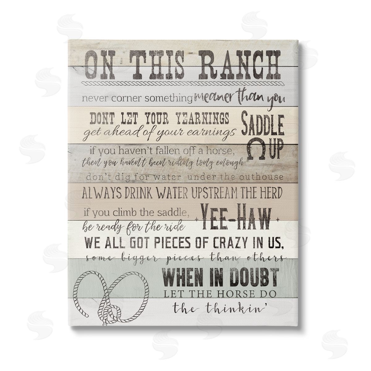 CAD Designs On This Ranch Rules Stretched Canvas Wall Art Print
