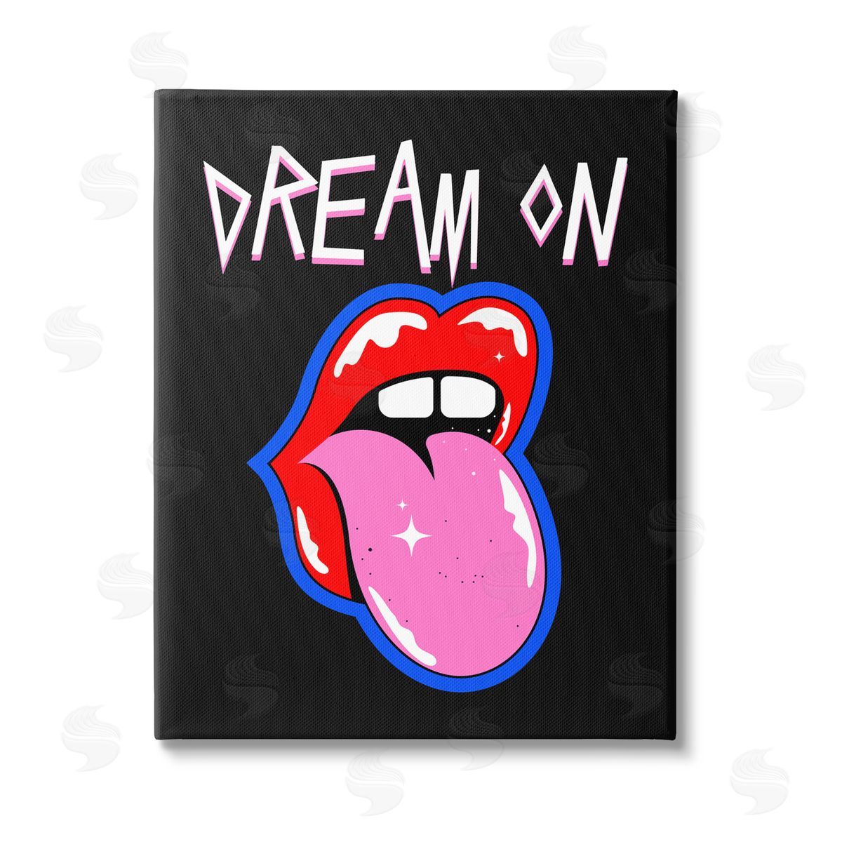 House of Lulu Dream On with Music Symbol Stretched Canvas Wall Art Print