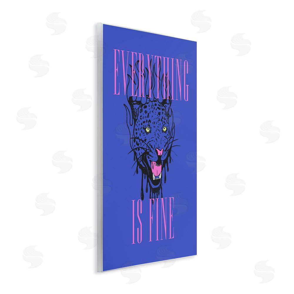 House of Lulu Everything is Fine Leopard Wall Plaque Art Print