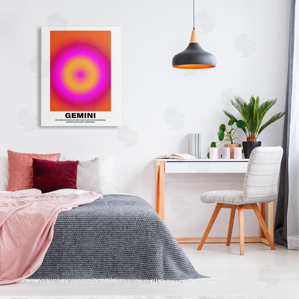 House of Lulu Funny Gemini Astrology Canvas Wall Art Print in Room
