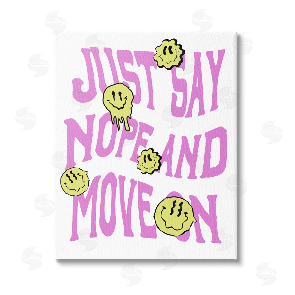 House of Lulu Just Say Nope Phrase Stretched Canvas Wall Art Print