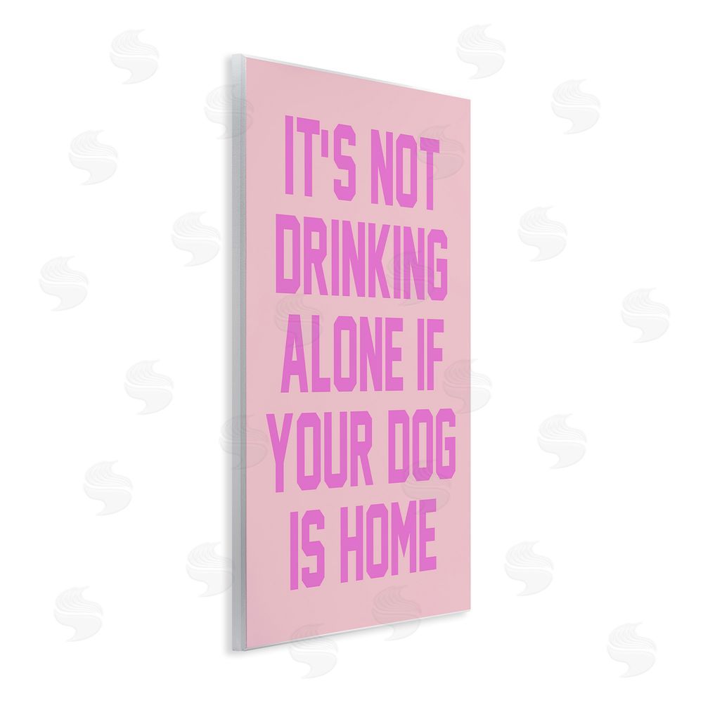 House of Lulu Not Drinking Alone Humor Wall Plaque Art Print