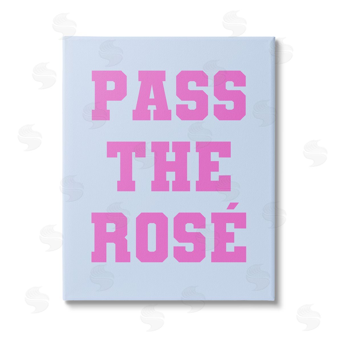 House of Lulu Pass the Rose Phrase Stretched Canvas Wall Art Print