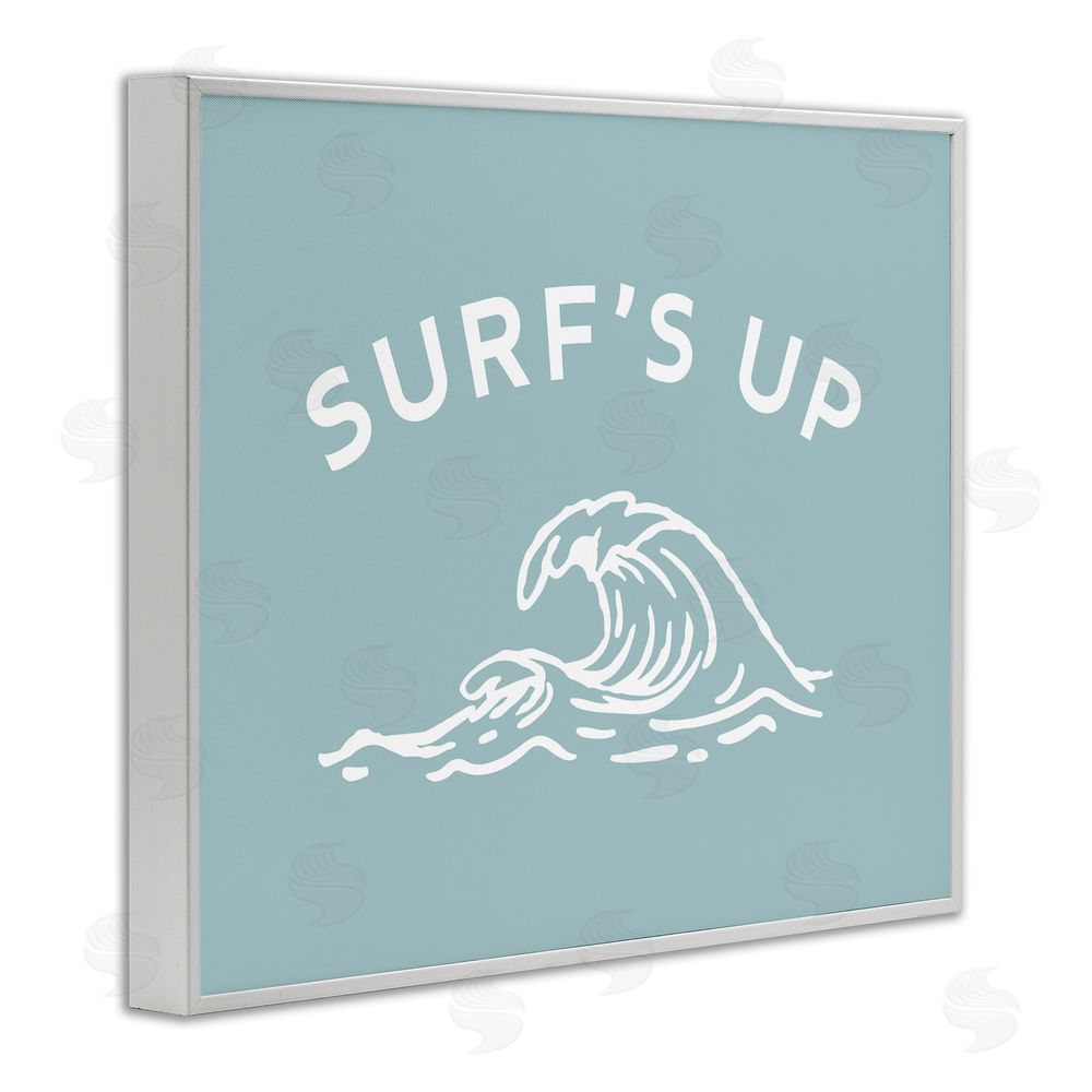 Stupell Studio Surf's Up Sea Wave White Framed Giclee Wall Art Print