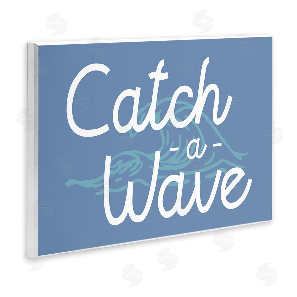 Stupell Studio Catch a Wave on Blue Wall Plaque Art Print