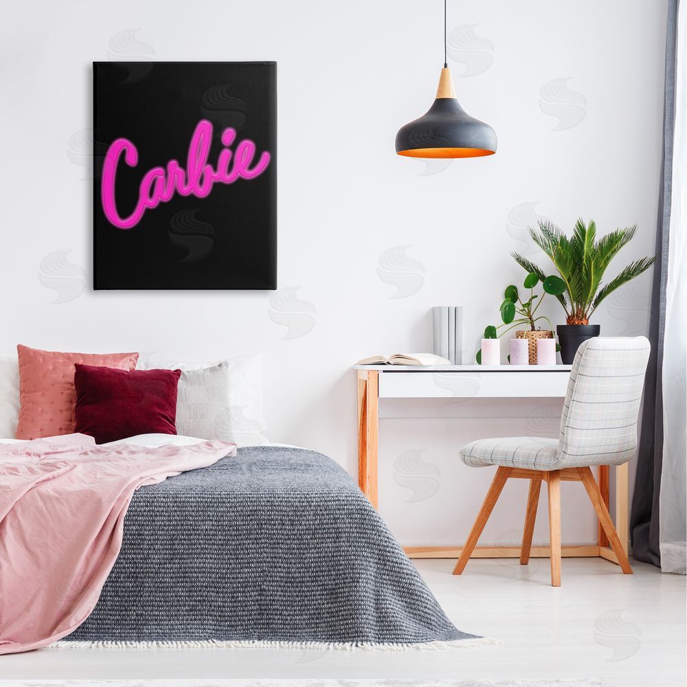 House of Lulu Carbie Funny Food Phrase Canvas Wall Art Print in Room