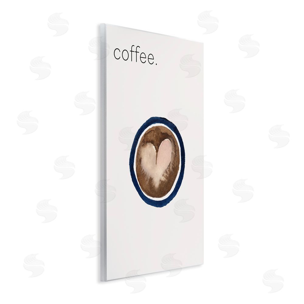 Corinne Rose Designs Coffee with Heart Shape Wall Plaque Art Print