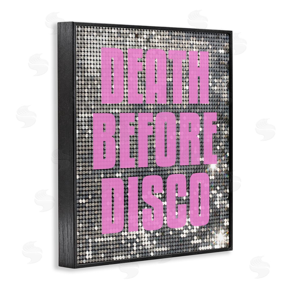 House of Lulu Glam Death Before Disco Black Framed Giclee Wall Art Print