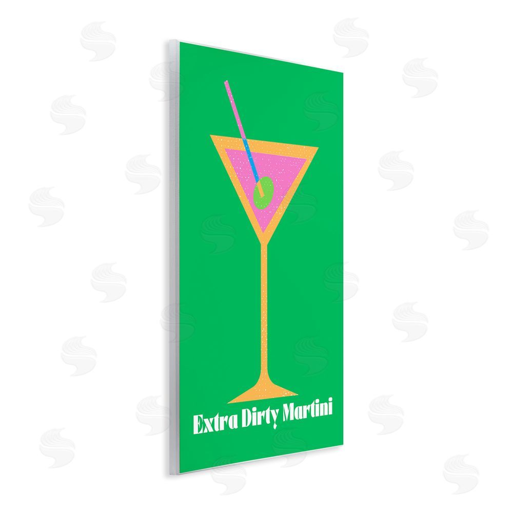 House of Lulu Extra Dirty Martini on Green Wall Plaque Art Print