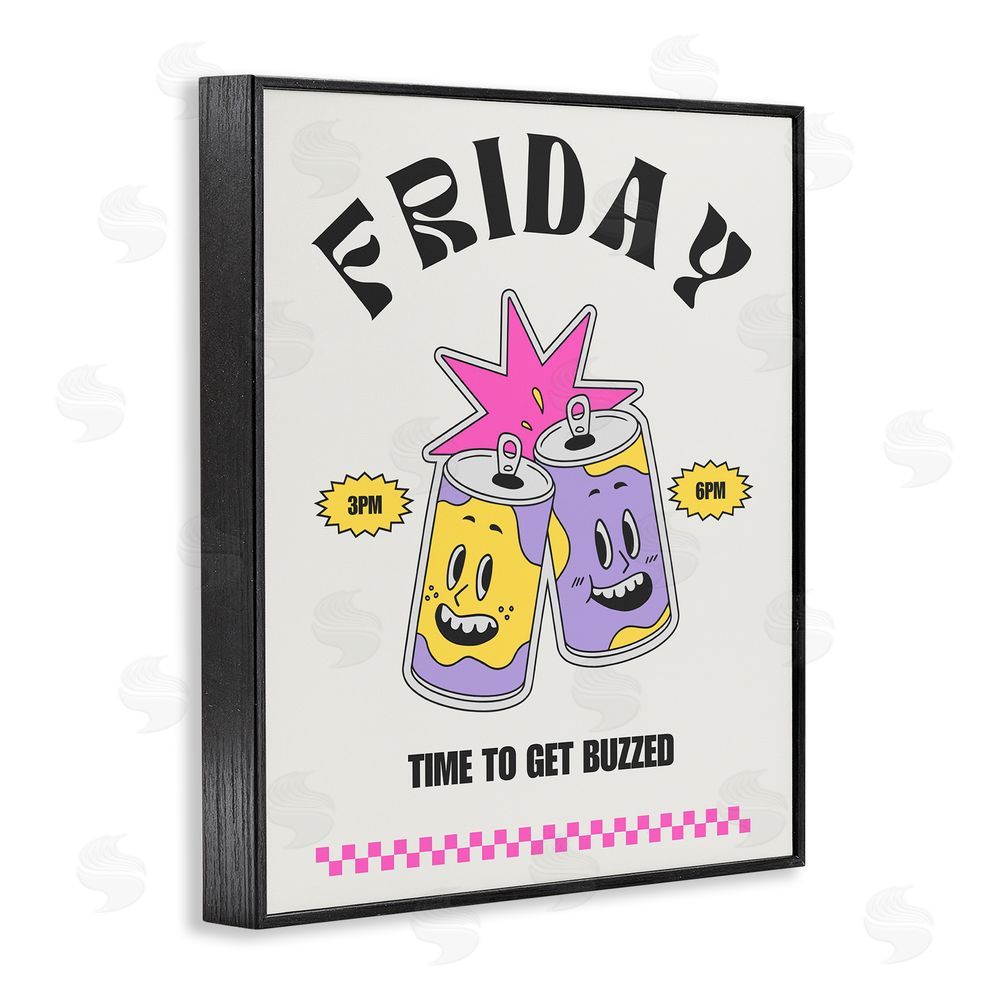 House of Lulu Friday Vintage Beer Phrase Black Framed Giclee Wall Art Print