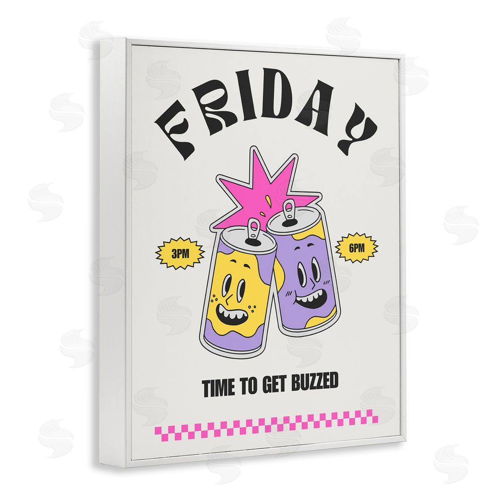 House of Lulu Friday Vintage Beer Phrase White Framed Giclee Wall Art Print