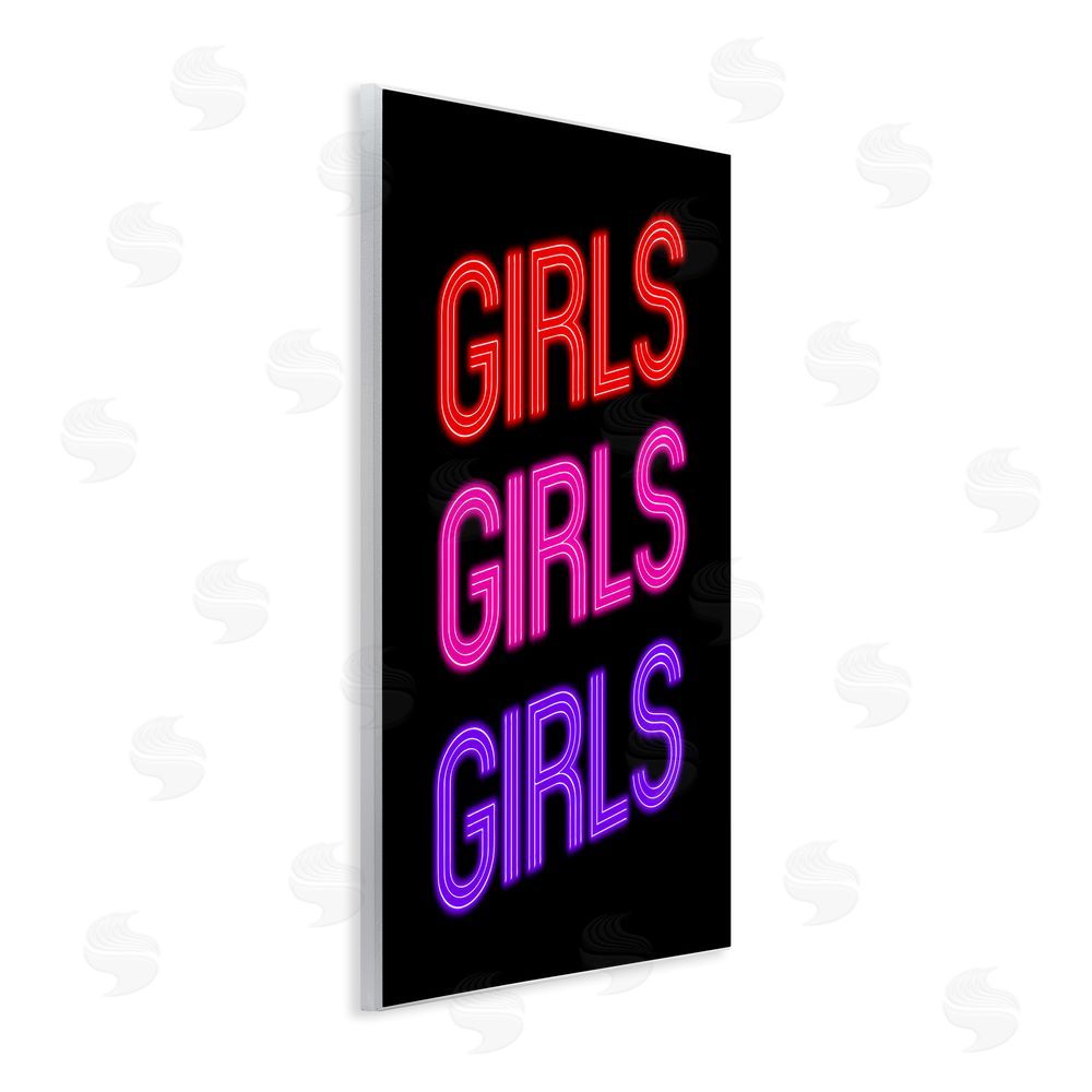 House of Lulu Vivid Neon Girls Sign Wall Plaque Art Print