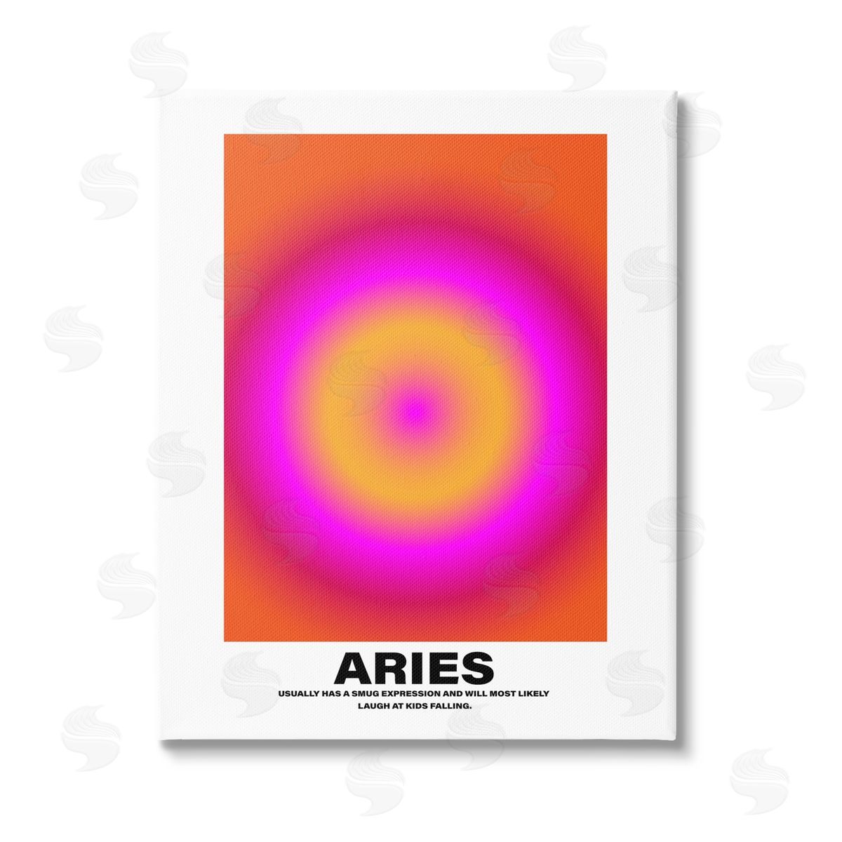 House of Lulu Funny Aries Astrology Stretched Canvas Wall Art Print