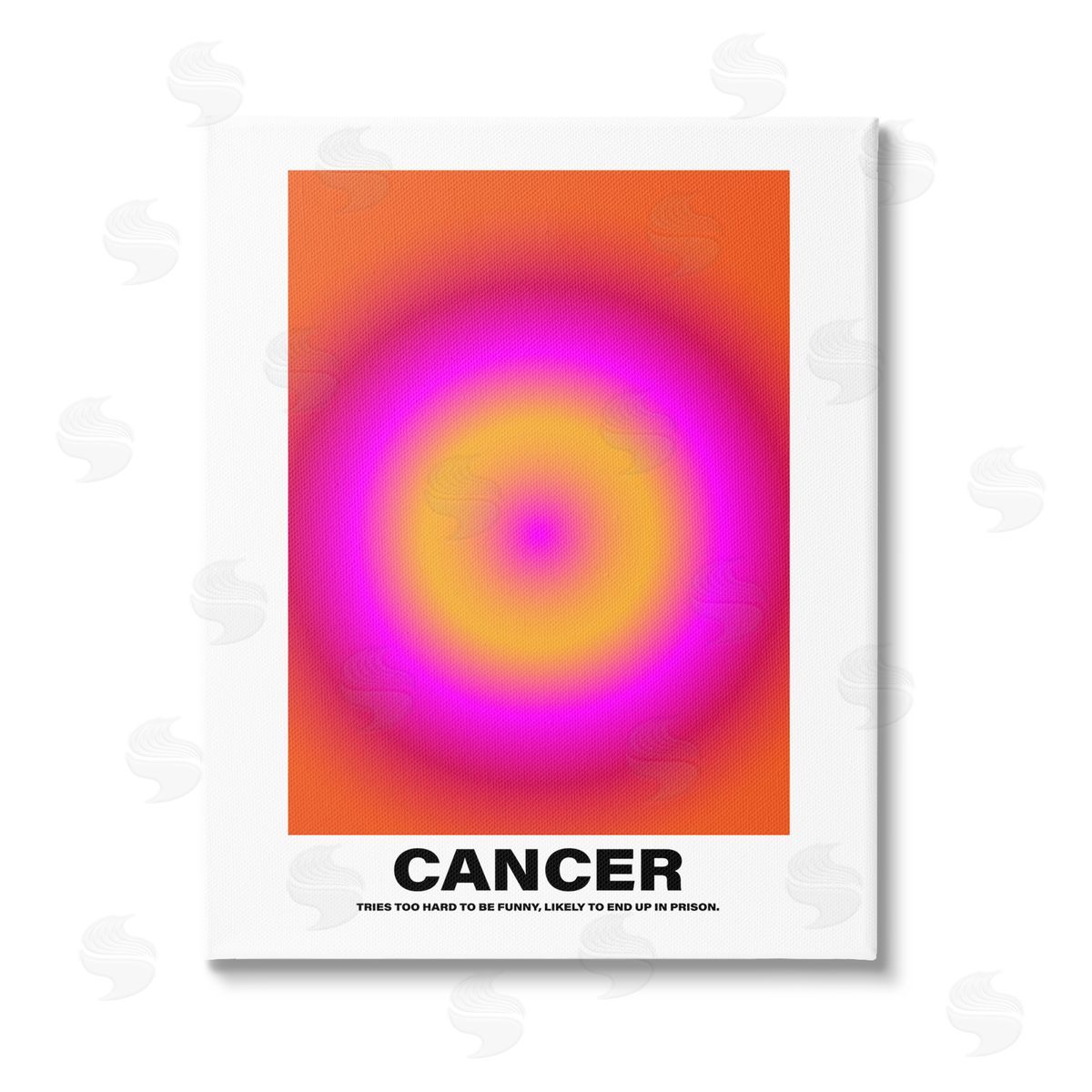 House of Lulu Funny Cancer Astrology Stretched Canvas Wall Art Print
