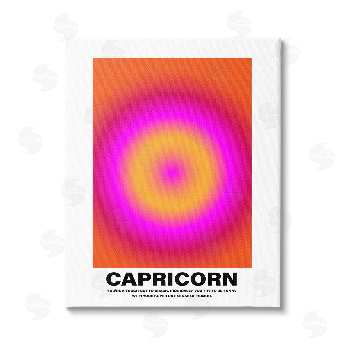 House of Lulu Funny Capricorn Astrology Stretched Canvas Wall Art Print
