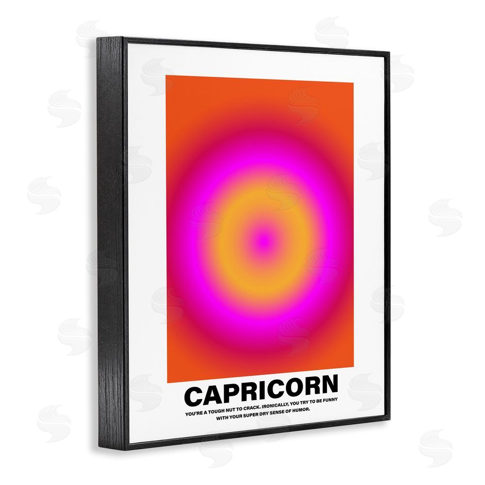 House of Lulu Funny Capricorn Astrology Black Framed Giclee Wall Art Print