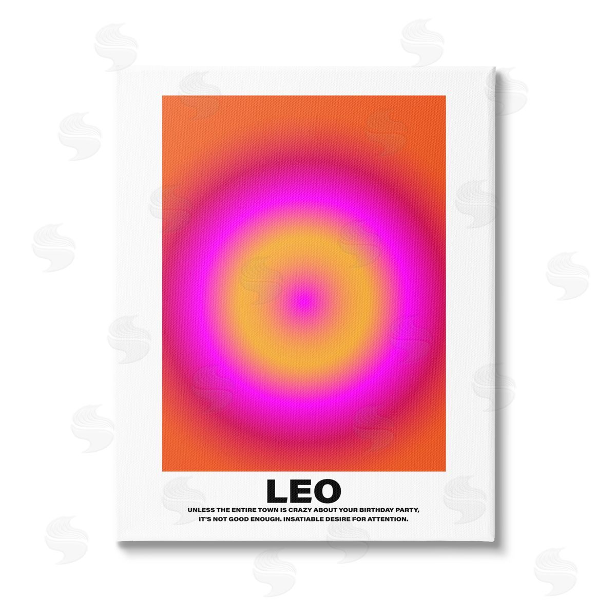 House of Lulu Funny Leo Astrology Stretched Canvas Wall Art Print