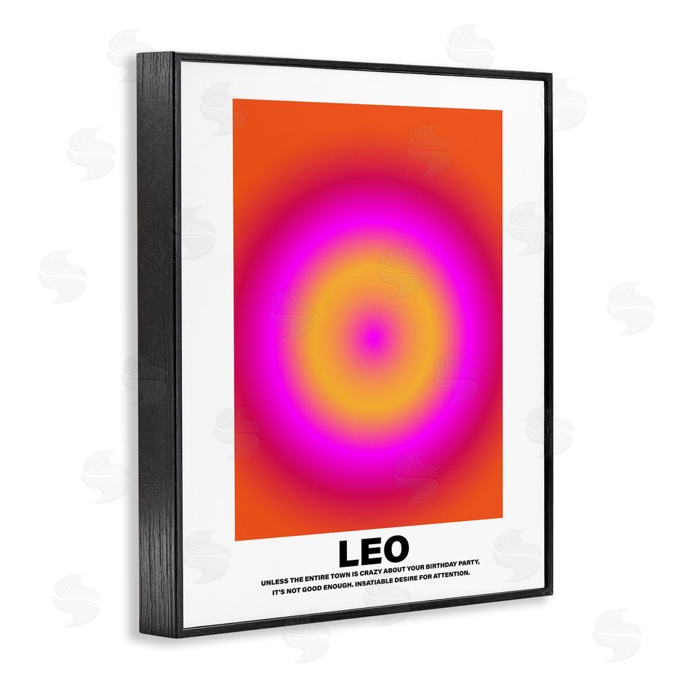 House of Lulu Funny Leo Astrology Black Framed Giclee Wall Art Print