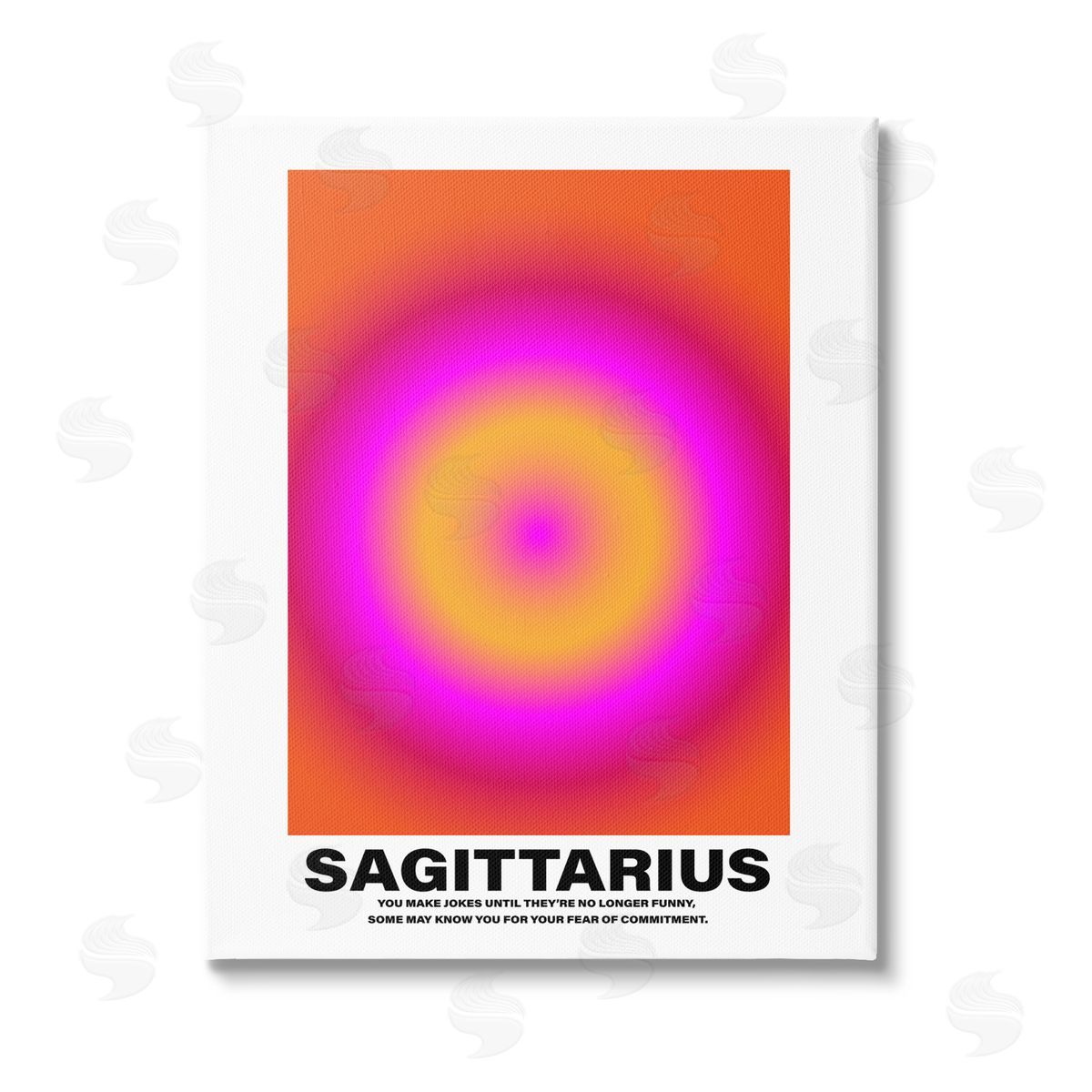 House of Lulu Funny Sagittarius Astrology Stretched Canvas Wall Art Print
