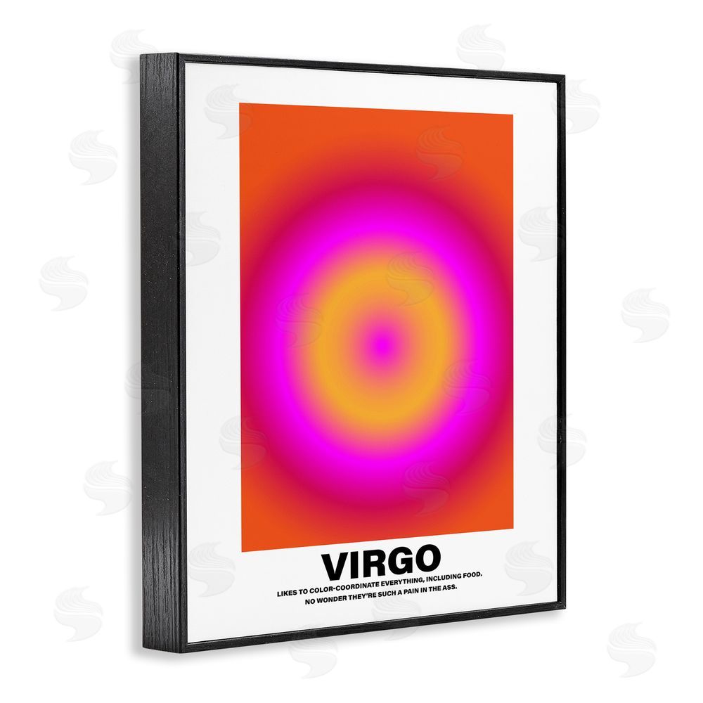 House of Lulu Funny Virgo Astrology Black Framed Giclee Wall Art Print