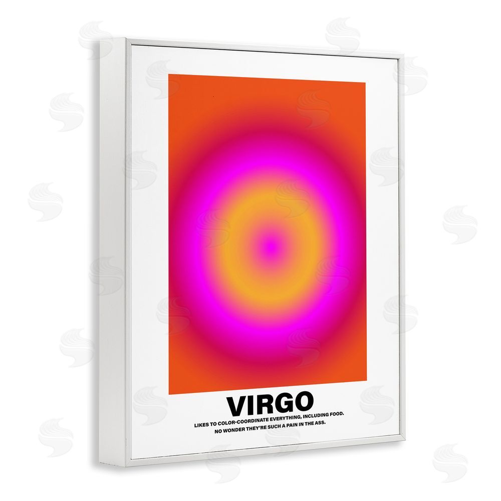 House of Lulu Funny Virgo Astrology White Framed Giclee Wall Art Print