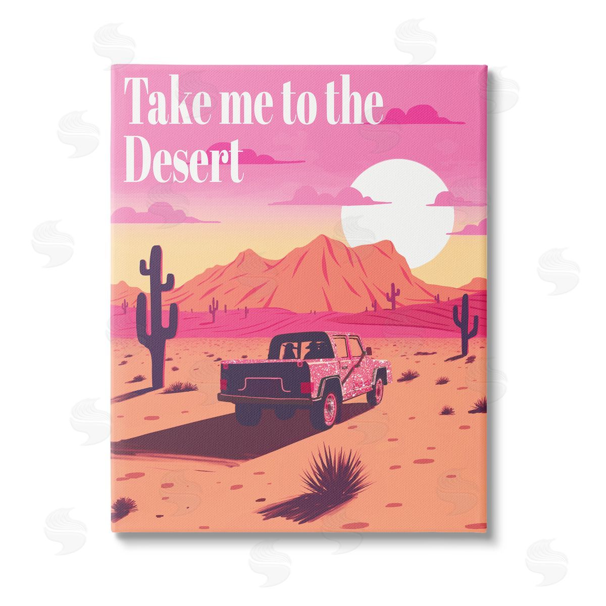 Ziwei Li Desert Scenery & Phrase Stretched Canvas Wall Art Print