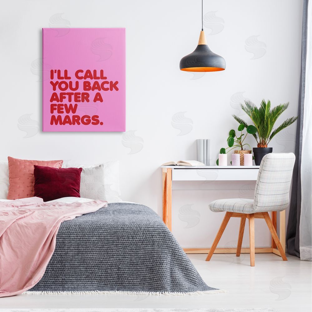House of Lulu Call You Back Funny Phrase Canvas Wall Art Print in Room