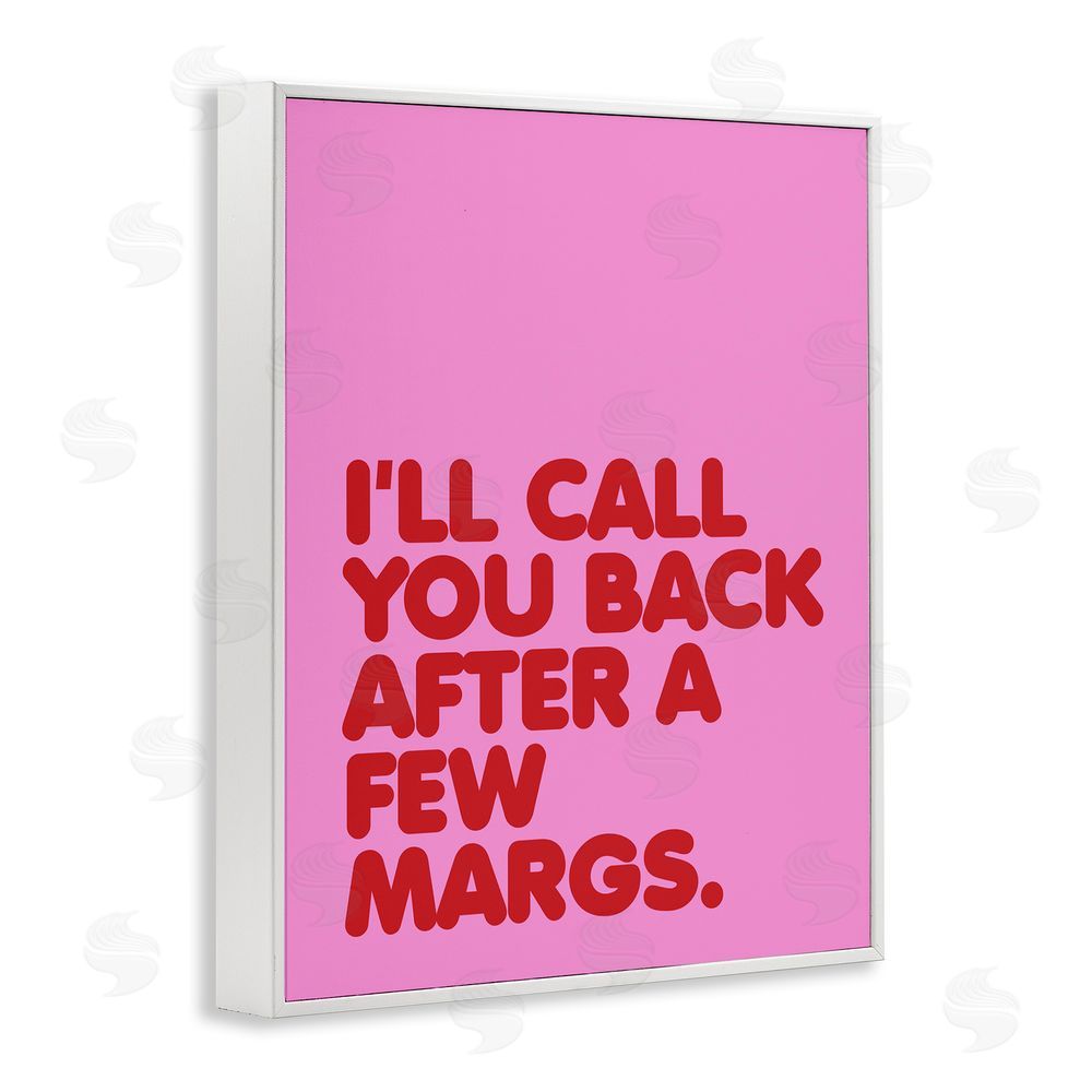 House of Lulu Call You Back Funny Phrase White Framed Giclee Wall Art Print