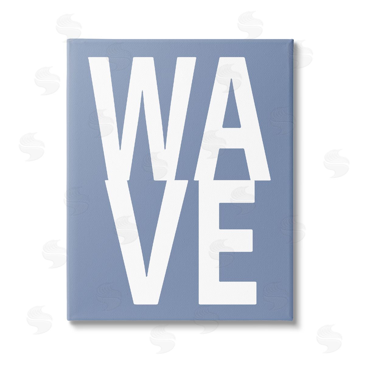 Jamie MacDowell Nautical Wave Text Stretched Canvas Wall Art Print