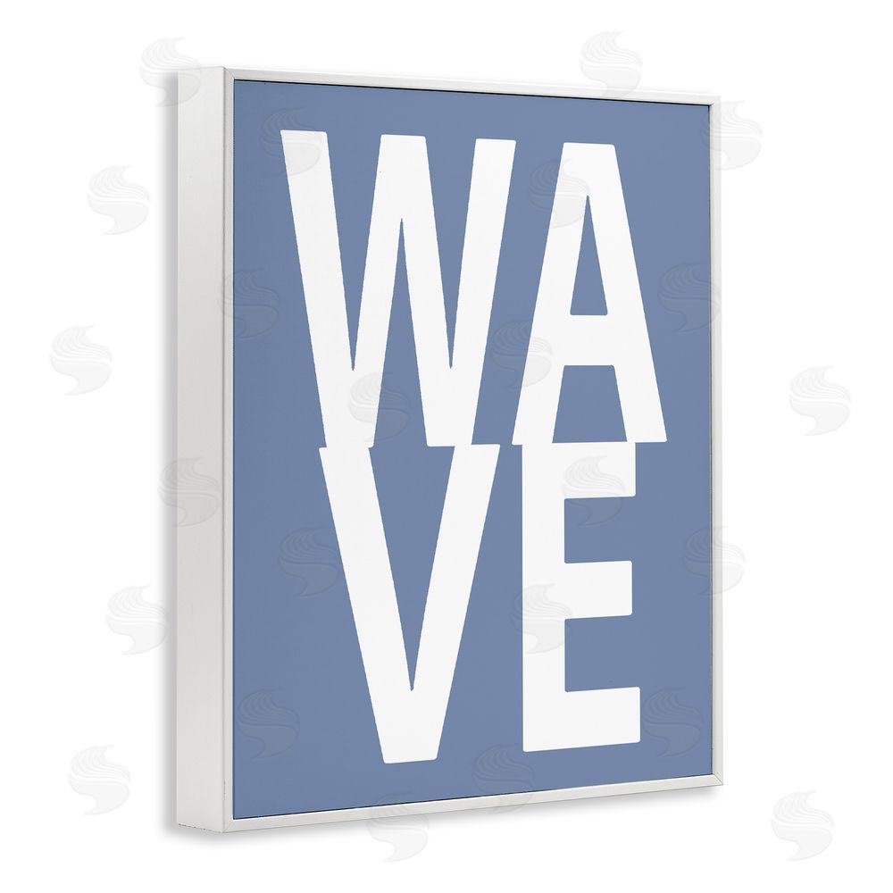 Jamie MacDowell Nautical Wave Text White Framed Giclee Wall Art Print