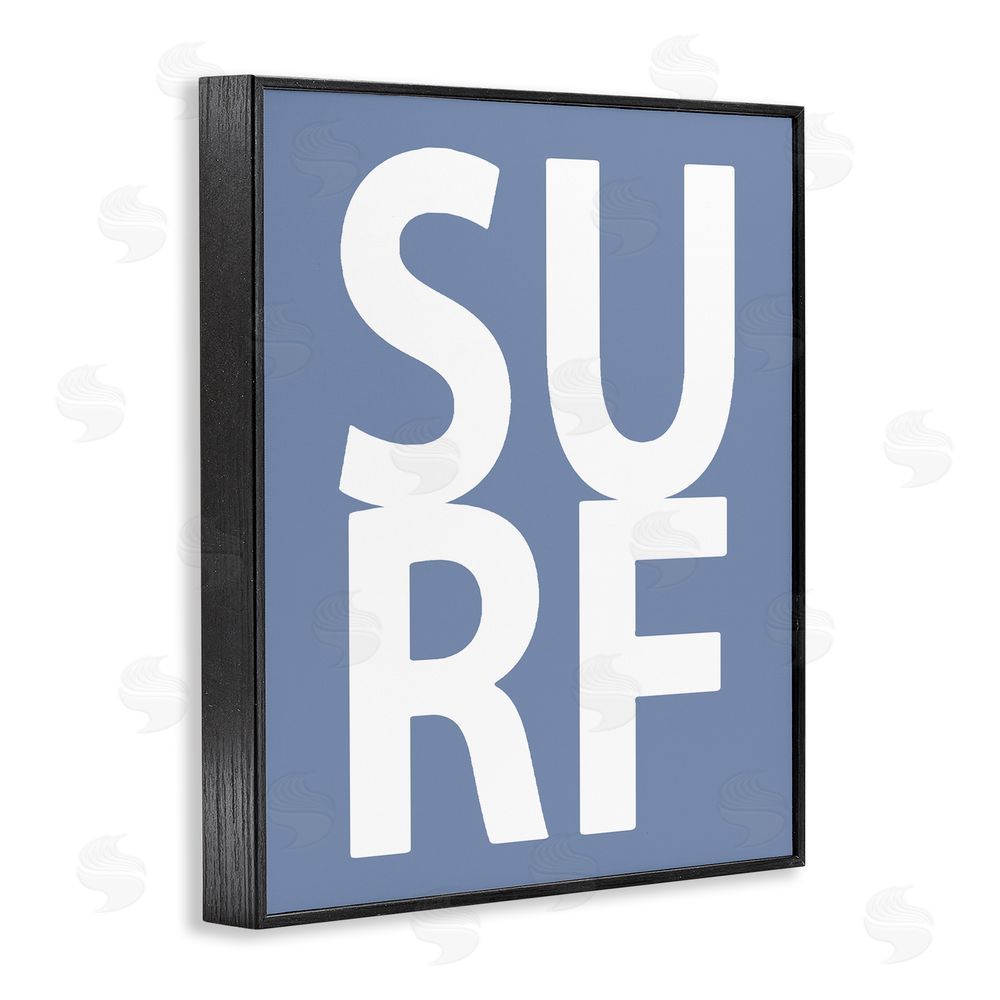 Jamie MacDowell Nautical Surf Text Black Framed Giclee Wall Art Print