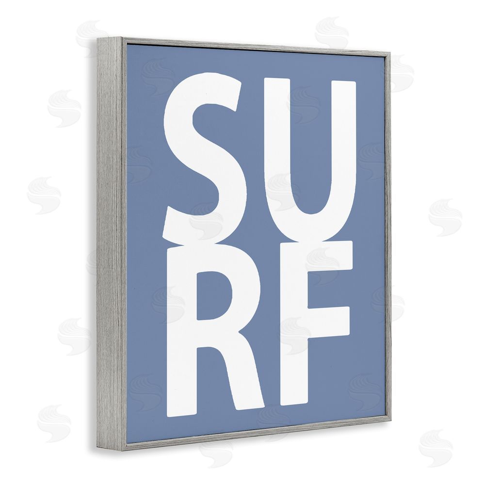 Jamie MacDowell Nautical Surf Text Gray Framed Giclee Wall Art Print