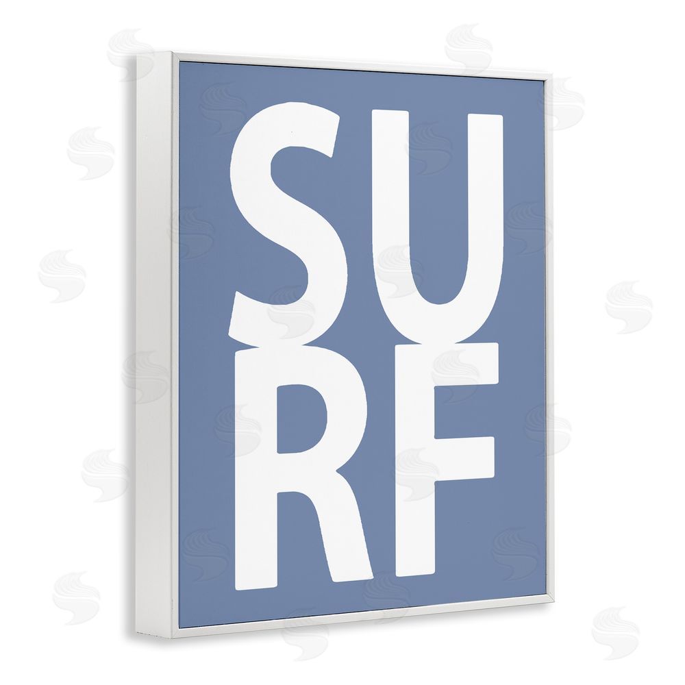 Jamie MacDowell Nautical Surf Text White Framed Giclee Wall Art Print