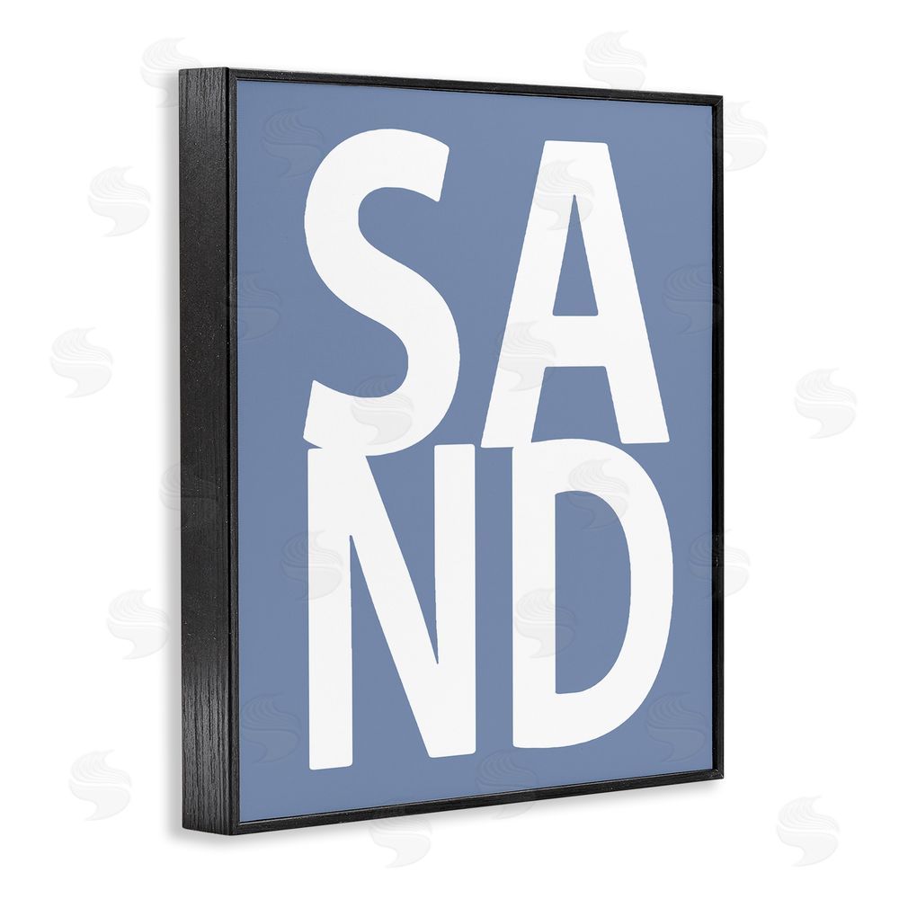 Jamie MacDowell Nautical Sand Phrase Black Framed Giclee Wall Art Print