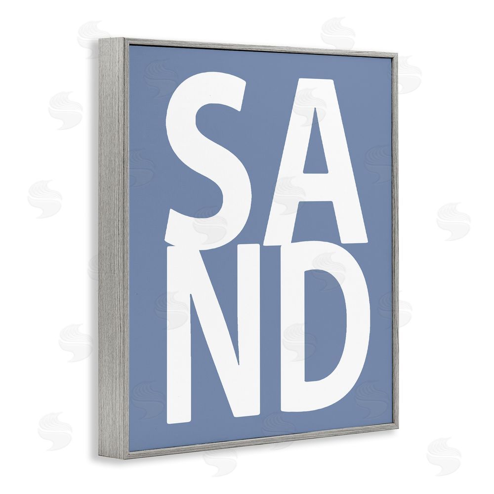 Jamie MacDowell Nautical Sand Phrase Gray Framed Giclee Wall Art Print