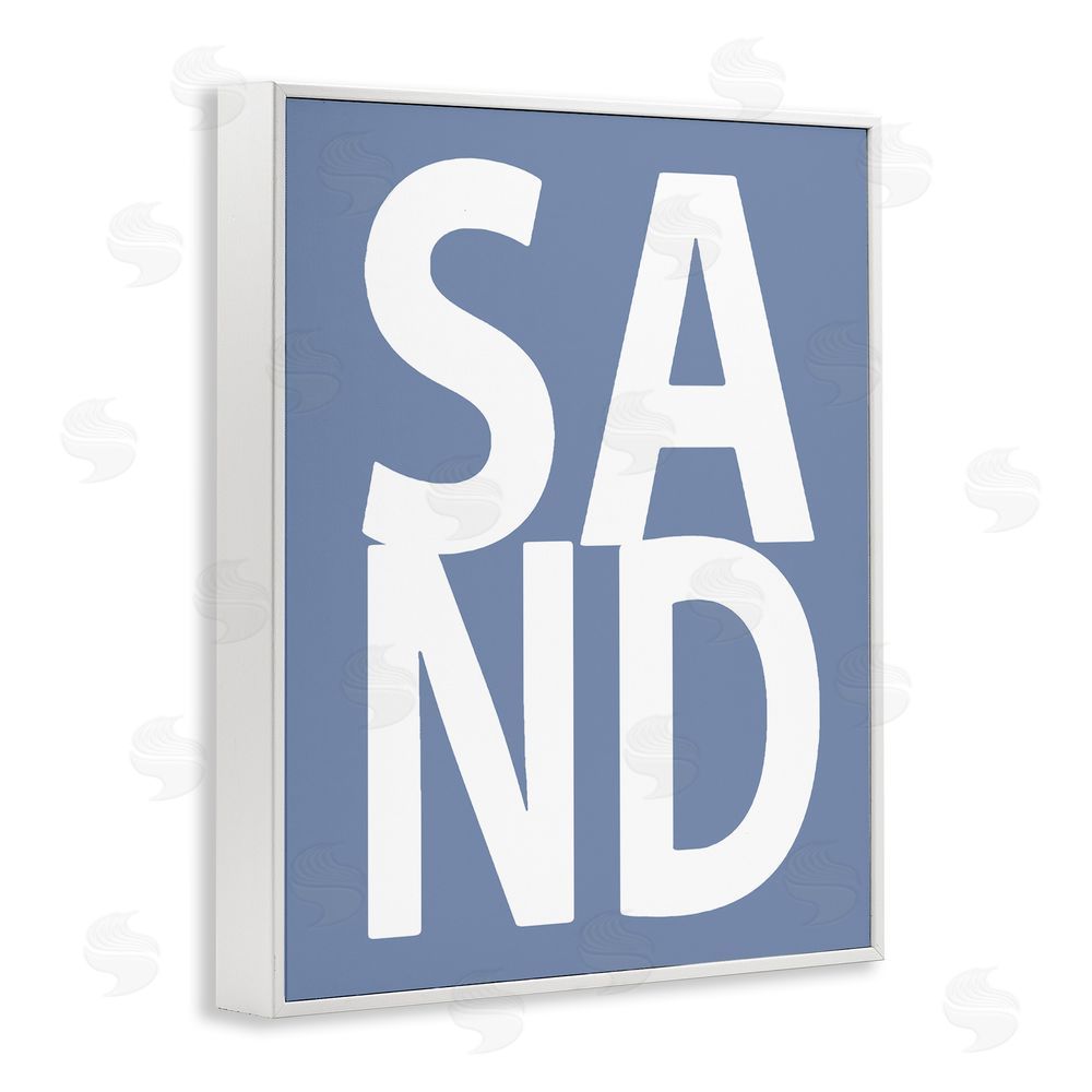 Jamie MacDowell Nautical Sand Phrase White Framed Giclee Wall Art Print