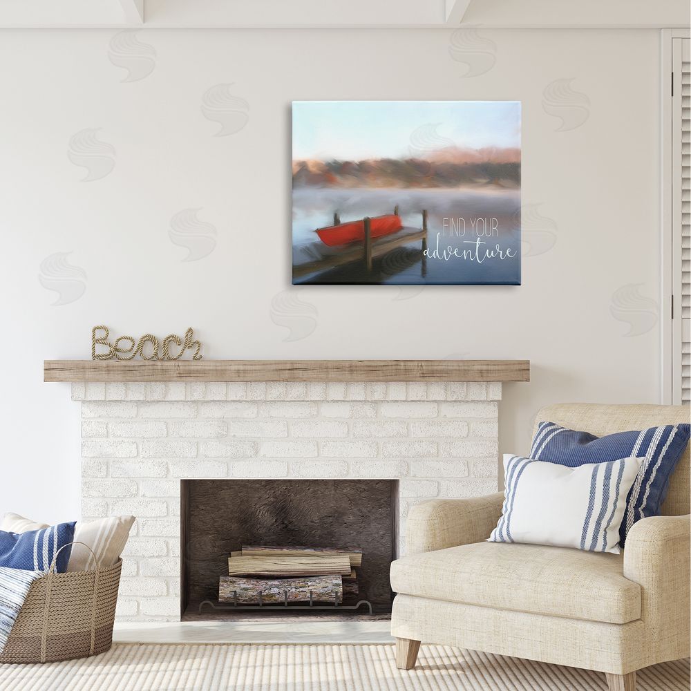 Kim Allen Find Your Adventure Dock Canvas Wall Art Print in Room