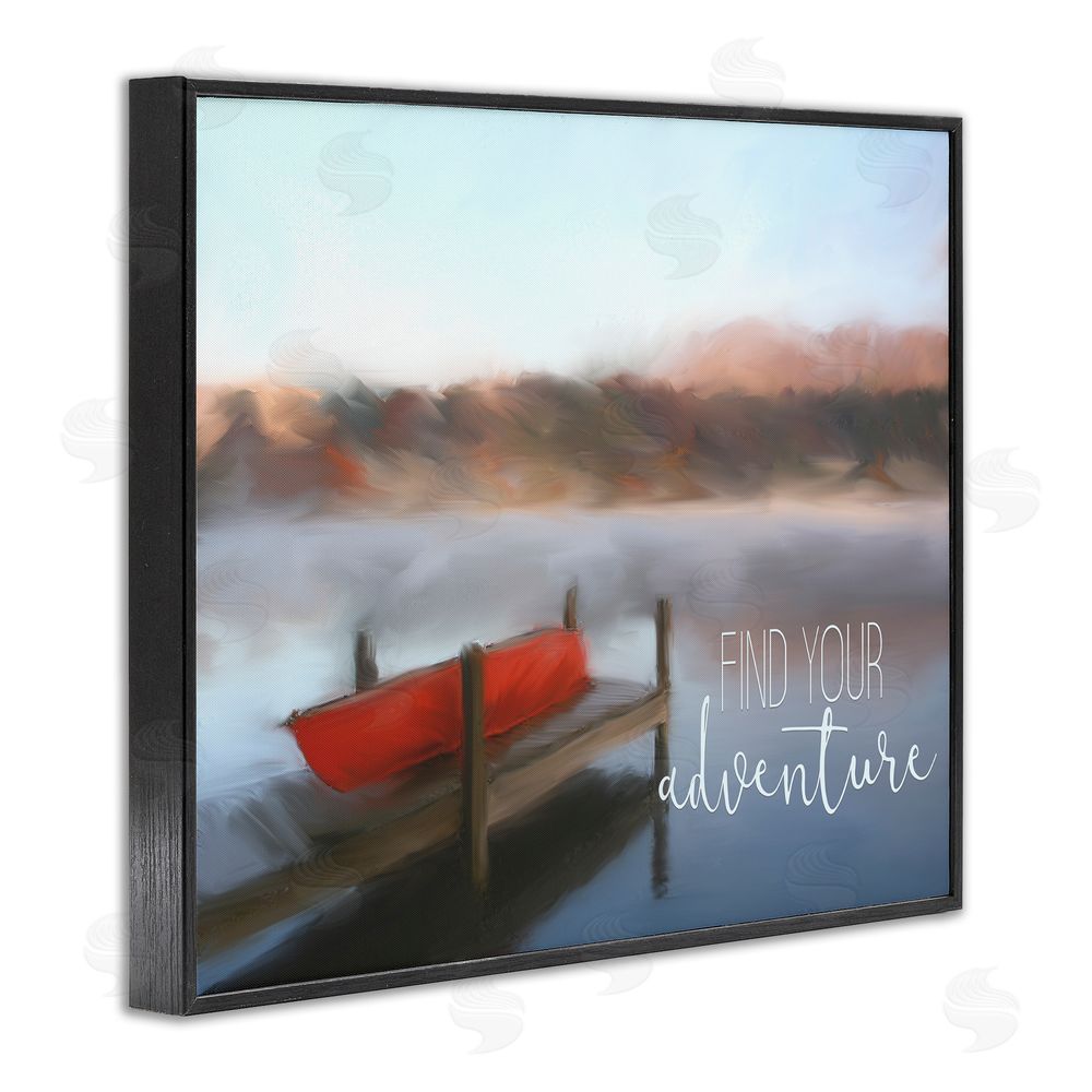 Kim Allen Find Your Adventure Dock Black Framed Giclee Wall Art Print