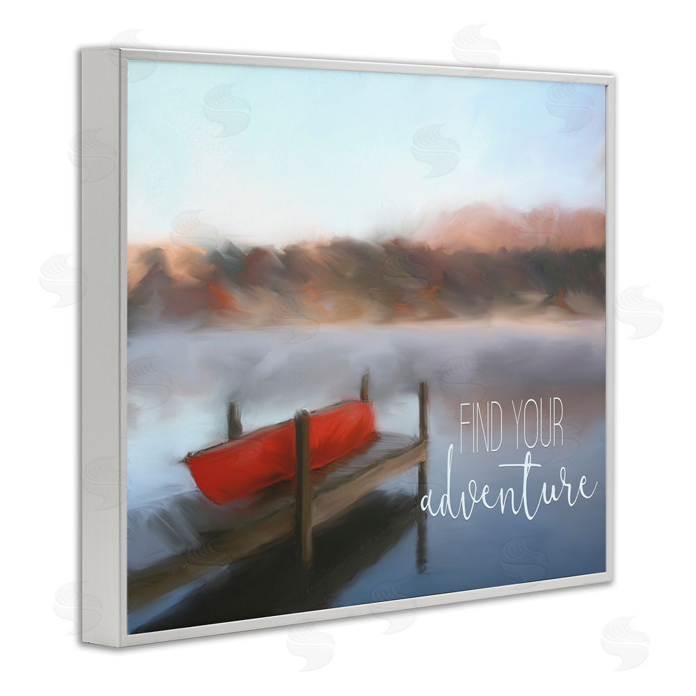 Kim Allen Find Your Adventure Dock White Framed Giclee Wall Art Print