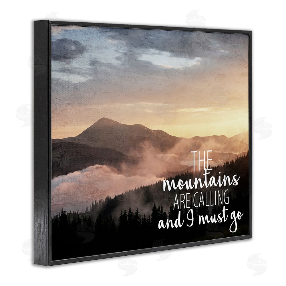 Kim Allen Mountains Are Calling Landscape Black Framed Giclee Wall Art Print