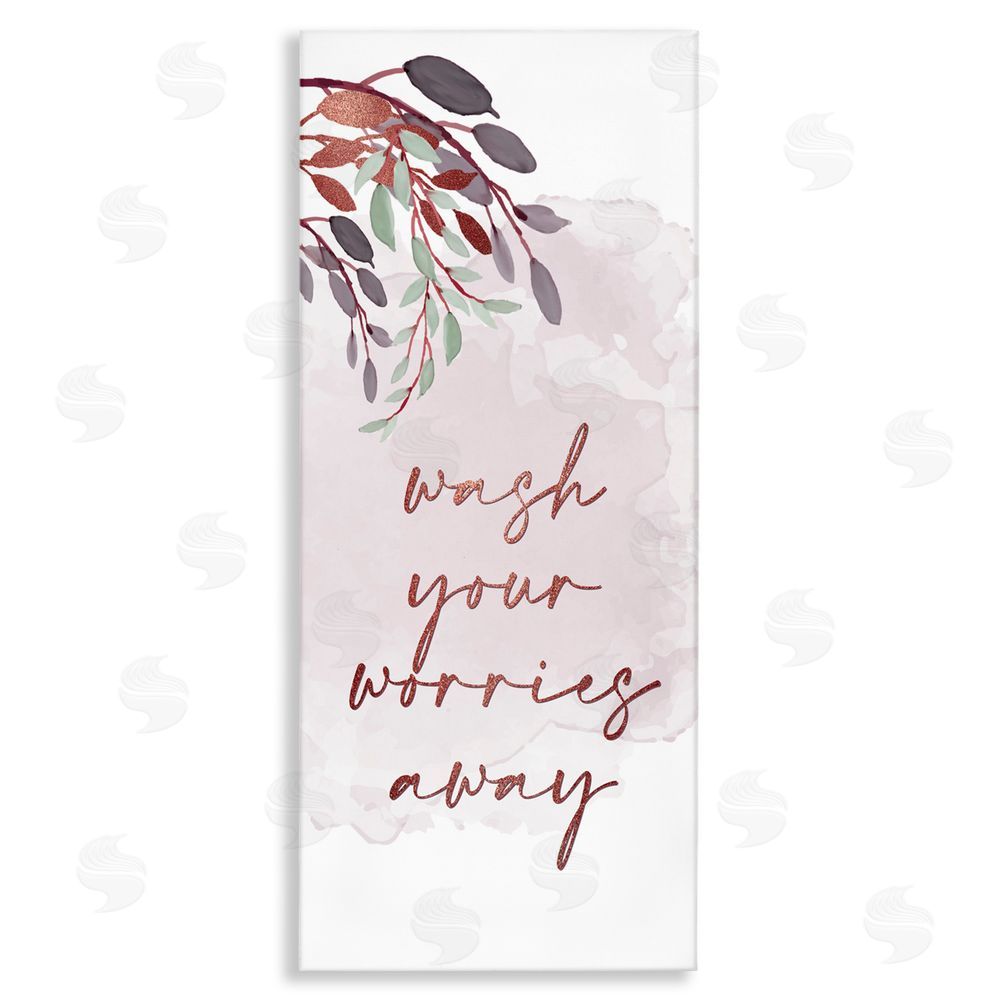 Kim Allen Pink Wash Worries Away Stretched Canvas Wall Art Print