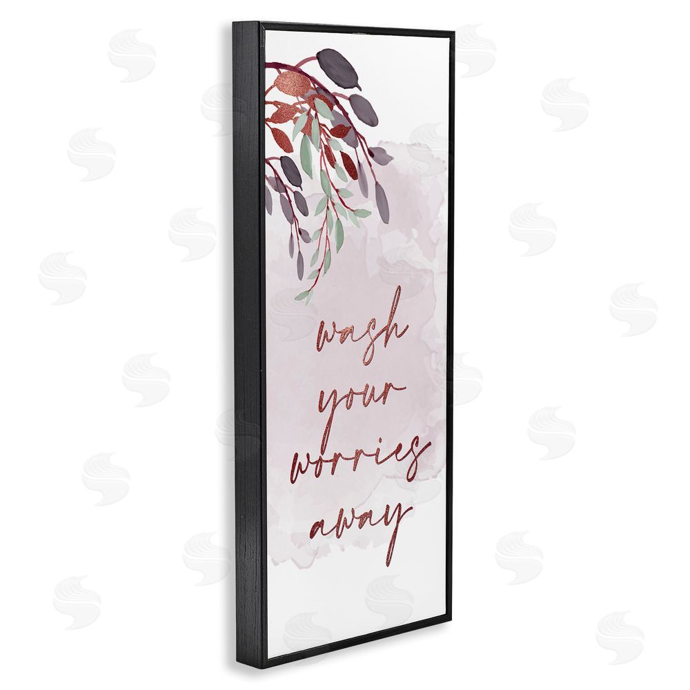 Kim Allen Pink Wash Worries Away Black Framed Giclee Wall Art Print