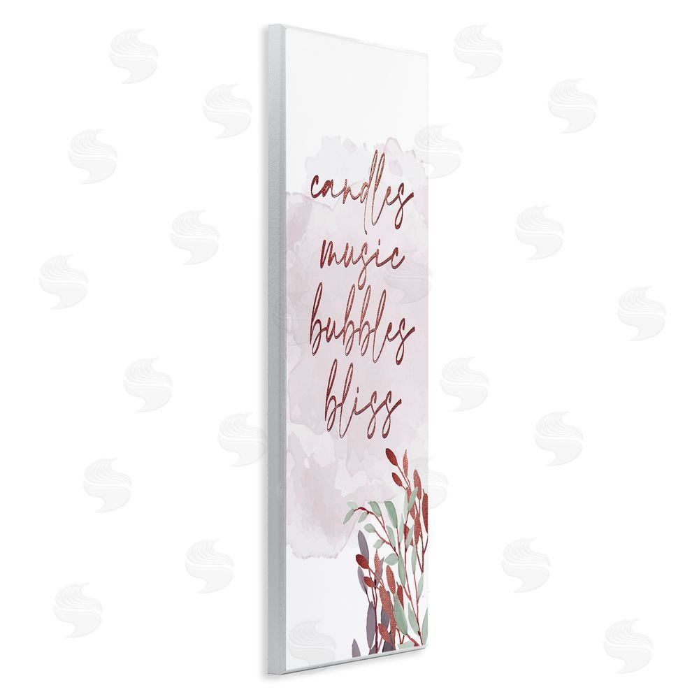 Kim Allen Pink Bathroom Words Wall Plaque Art Print
