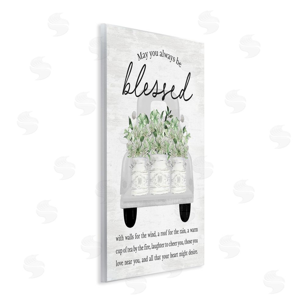 Lettered and Lined Always Be Blessed Proverb Wall Plaque Art Print