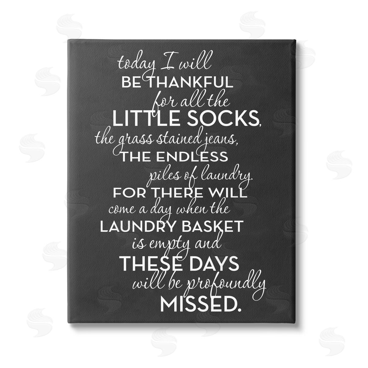 Lettered and Lined Family Parenting Phrase Stretched Canvas Wall Art Print